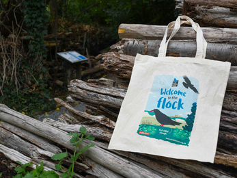 Welcome to the flock Chough tote bag