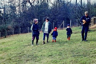 Family on Polhill Bank Nature Reserve