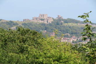 Dover Castle from Coombe Down