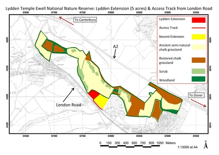 Map Lydden Temple Ewell Extension Appeal