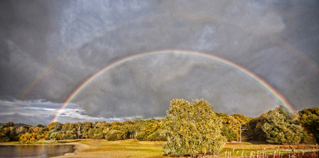 Rainbow after the Storm at Bough Beech, photo by Chris Moncrieff