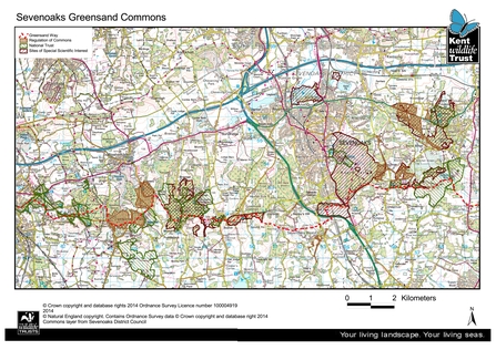 Sevenoaks Greensand Commons Map