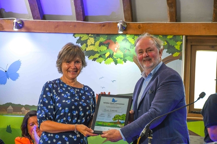 Julie Cordier receiving wilder kent volunteer award