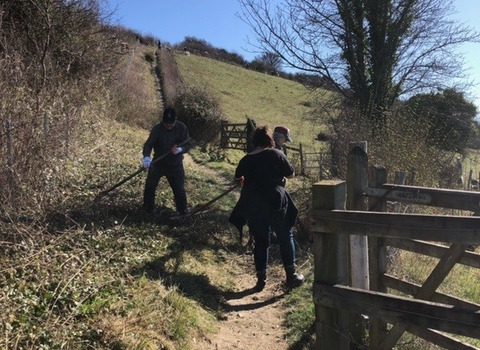 path clearance staff volunteer visits