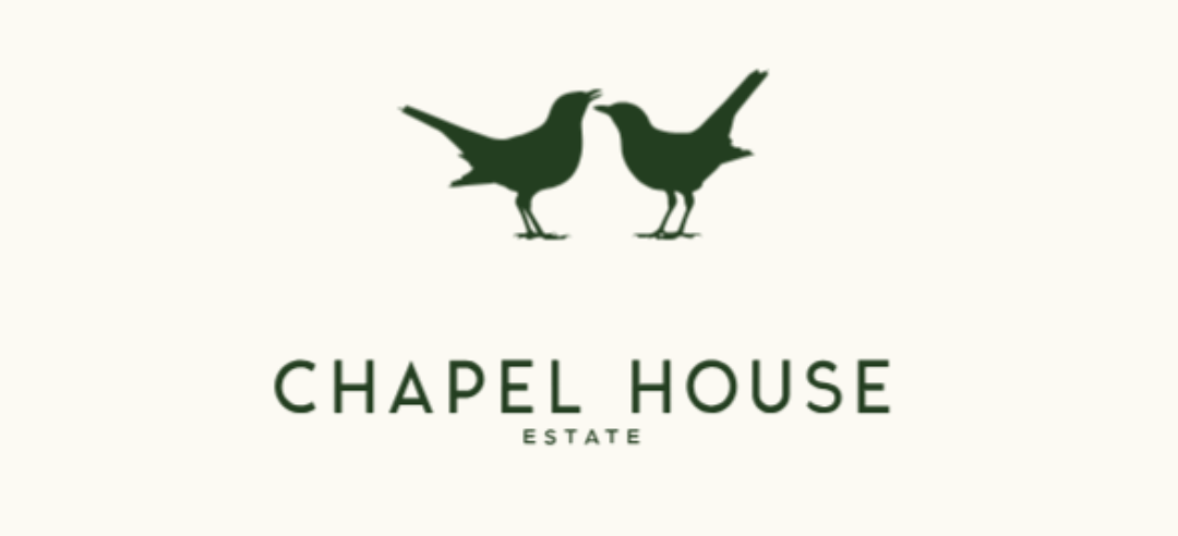 Chapel House Estate Logo with two birds facing each other.