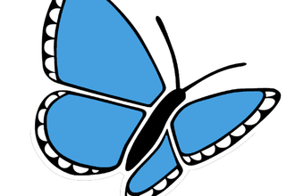 Kent Wildlife Trust Logo Adonis Blue Butterfly
