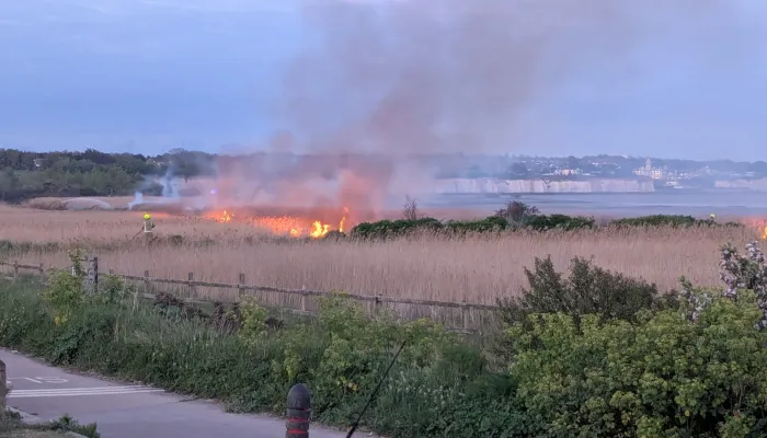 Pegwell Bay fire 