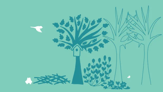 woodland edge illustration