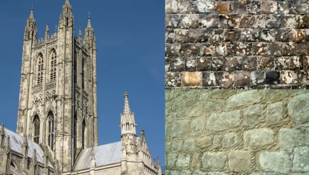 Photo showing building stones used in Kent