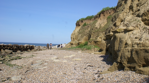 Cliffs and beach at Reculver