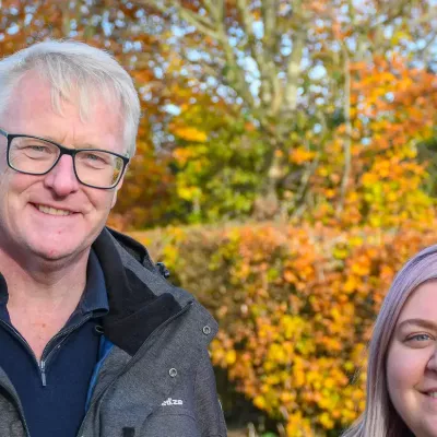Rob Smith and Emily Mason at University of Kent