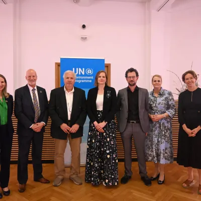 A row of people at the UNEP World Environment Day event in Brussels
