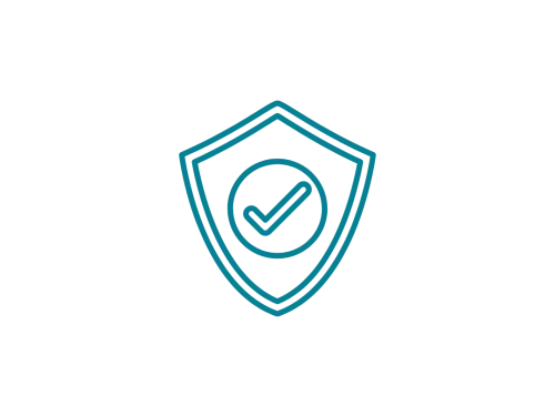 Simple line safeguarding icon.