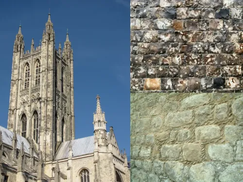 Photo showing building stones used in Kent