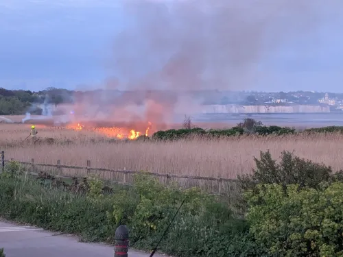 Pegwell Bay fire 