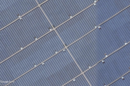 ‘East-West solar array’ (France) Image © Google Earth/Digital Globe 2017