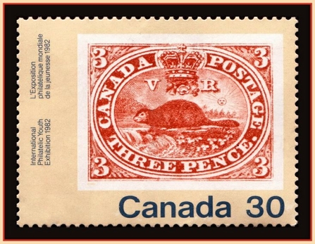 canada 3 pence stamp beaver