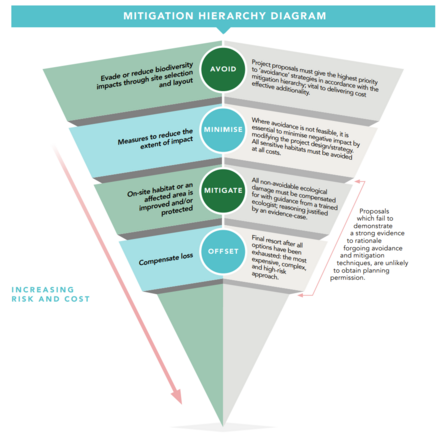 Mitigation Hierachy Overview from UKGBC's 'The Mitigation Hierarchy Factsheet'